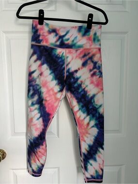 Athleta Women’s Tie-Dye Leggings in Pink, Blue & Green